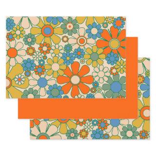 Retro Garden Floral 60s 70s Pattern  Sheets