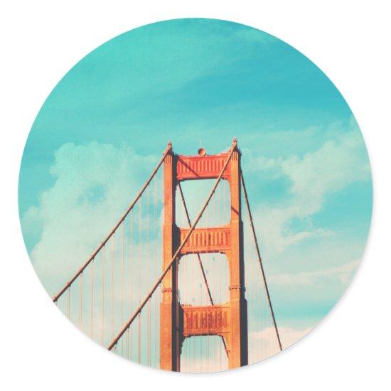 Retro Golden Gate San Francisco Sticker