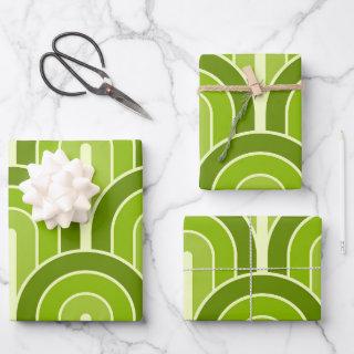 Retro Gradated Geometric Fan Pattern  Sheets