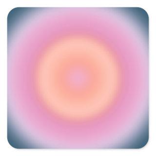 Retro Gradient Dark Blue And Pink Abstract Aura Square Sticker