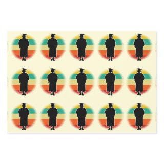 Retro Graduation Graduate Cap & Gown Woman Girl  Sheets