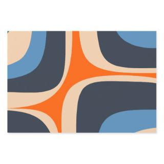 Retro Groove Abstract Pop Pattern Blue and Orange  Sheets