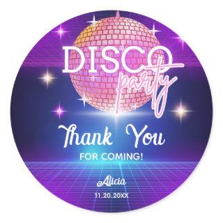 Retro Groovy 70s Disco Ball Birthday Party Classic Round Sticker