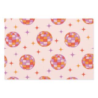 Retro Groovy Colorful Disco Balls Pattern   Sheets