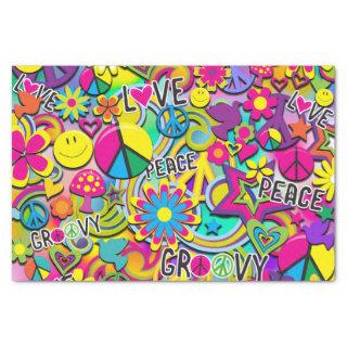 Retro Groovy FUN 60's Sixties Love Birthday Party Tissue Paper