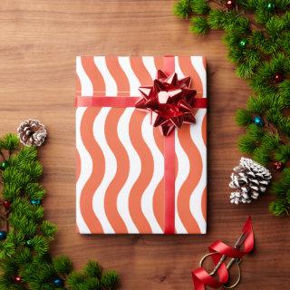 Retro Groovy Orange Wavy Stripe
