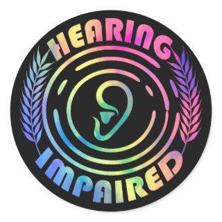 Retro - Hearing impaired Classic Round Sticker