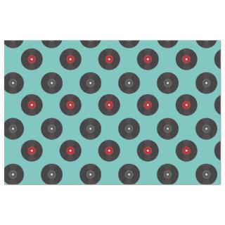 Retro Jukebox Records Pattern Tissue Paper