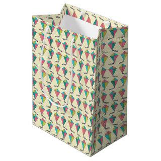 Retro Kite Pattern Medium Gift Bag