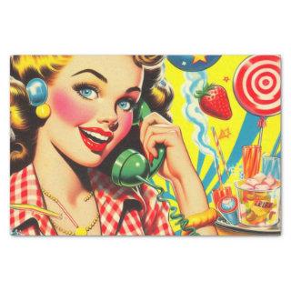 Retro Kitsch Pin Up Tissue Paper