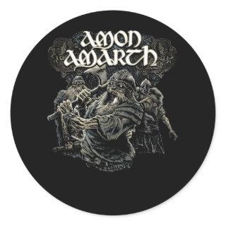 Retro Love Rock Amon Amarth Fan Art Design Classic Round Sticker