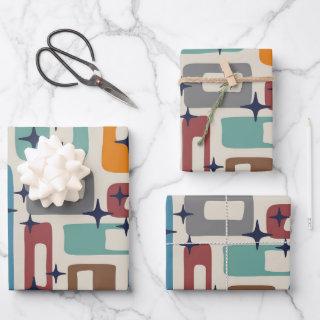 Retro Mid Century Modern Abstract Pattern  Sheets