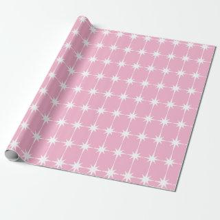 Retro Mid-century Modern Star Pattern Sweet Pink