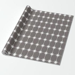 Retro Mid-century Modern Starbursts Pattern Gray