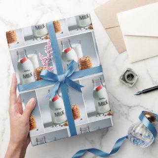 Retro Milk Bottle With Chocolate Chip Cookies