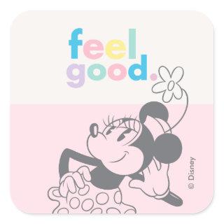 Retro Minnie Mouse - Feel Good Square Sticker