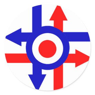 Retro Mod target and Arrows design Classic Round Sticker