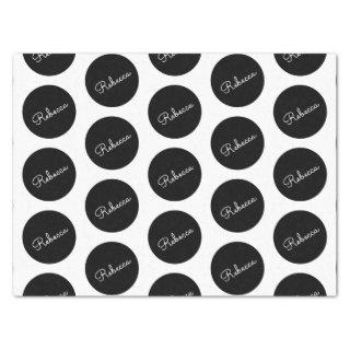 Retro-modern Black & White Polka Dot Design Tissue Paper