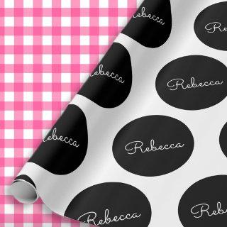 Retro-modern Black & White Polka Dot Design