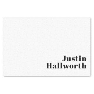 Retro Modern Minimal Name or Business Template Tissue Paper
