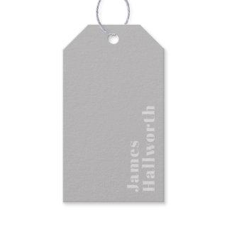 Retro Modern Minimalistic Name (or other text) Gift Tags