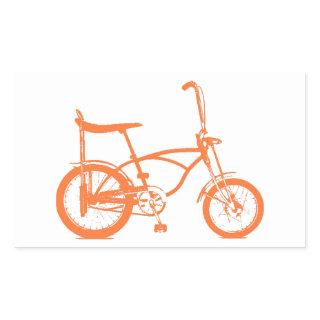 Retro Orange Krate Banana Seat Bike Rectangular Sticker