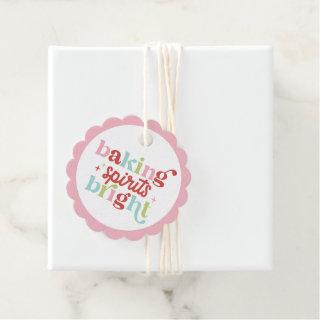 Retro Pastel Baking Spirit's Bright Christmas Favor Tags