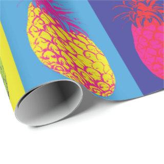 Retro Pineapple Pop Art Bright Bold Modern Pattern