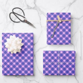 Retro Pink and Purple Gingham Plaid Pattern  Sheets