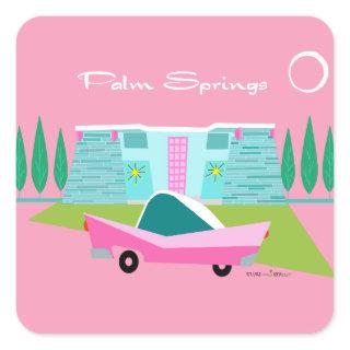 Retro Pink Palm Springs Sticker