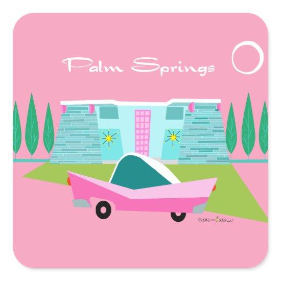 Retro Pink Palm Springs Sticker