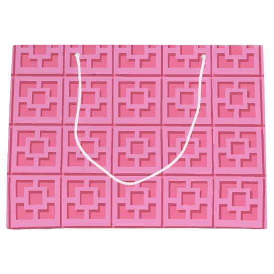 Retro Pink Trellis Gift Bag