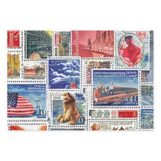 Retro Postage Stamp  Sheets