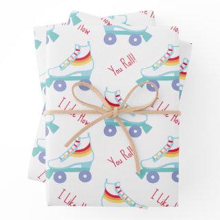 Retro Rainbow Roller Skate Valentine's Day  Sheets