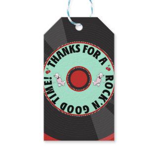 Retro Record 1950'S 50'S Fifties Party Thank You Gift Tags