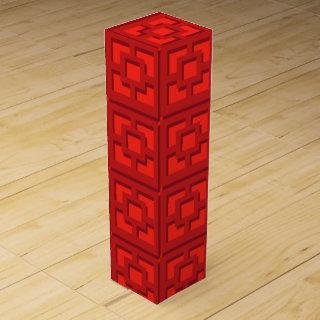 Retro Red Trellis Wine Gift Box