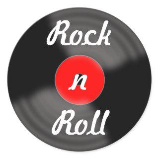Retro Rock and Roll Vinyl Record Stickers