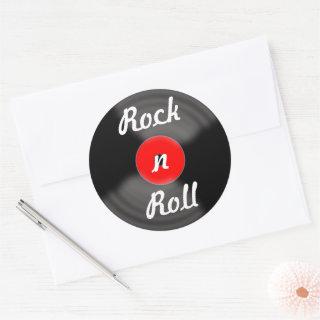 Retro Rock and Roll Vinyl Record Stickers