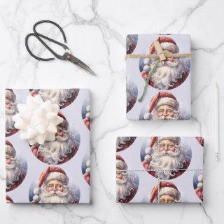 Retro Santa Claus in a Red Hat Christmas  Sheets