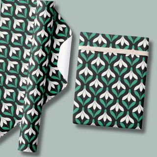 Retro Scandi Mid Century Modern Snowdrop pattern