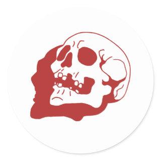 Retro Skull Bone Art Classic Round Sticker
