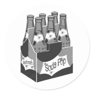 Retro Soda Pop Classic Round Sticker