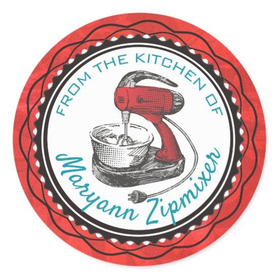Retro stand mixer from the kitchen of sticker
