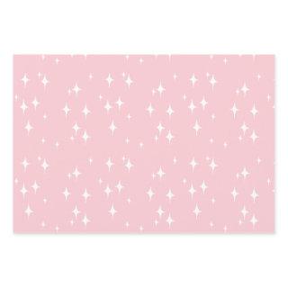 Retro Stardust Starburst Stars Pink Aesthetic  Sheets