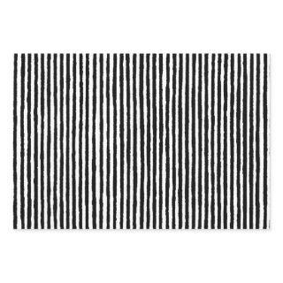 Retro Stripe Pattern Vertical Black and White BW  Sheets