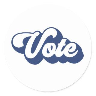Retro Style blue Vote Sticker