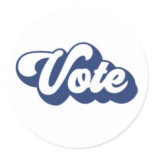 Retro Style blue Vote Sticker