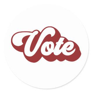 Retro Style Red Vote Sticker