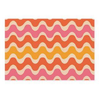 Retro Style Waves Pattern in pink, orange and red   Sheets