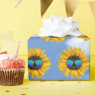Retro Sunglasses on Sunflower